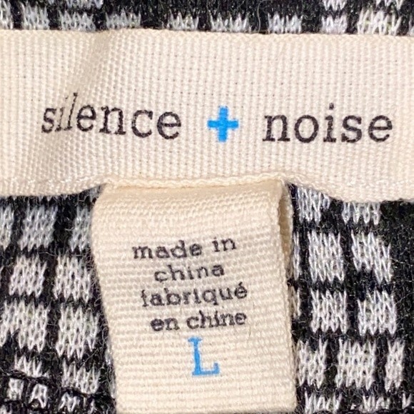 Silence & Noise Alice midi dress Ponte knit green black multicolor Print size L - Picture 7 of 15